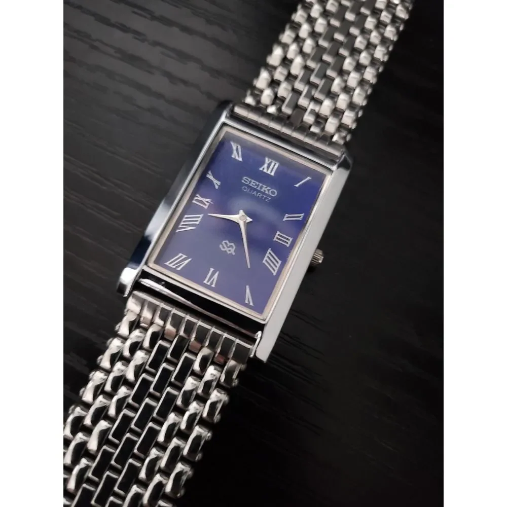 RARE - Vintage Seiko‎ SQ Tank Roman Dial Quartz Men's Watch
